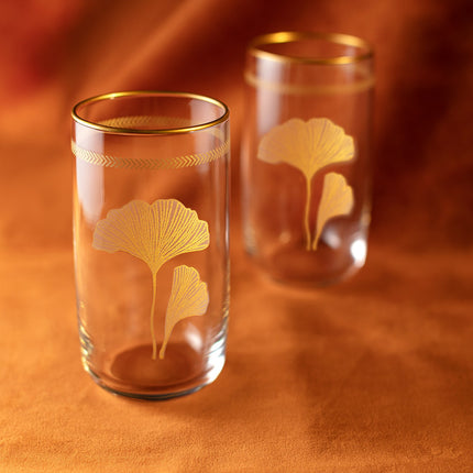 Musette Ginkgo Leaves Glass Set 4-Piece 365ml