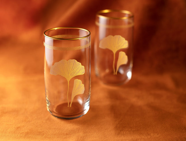 Musette Ginkgo Leaves Glass Set 4-Piece 365ml