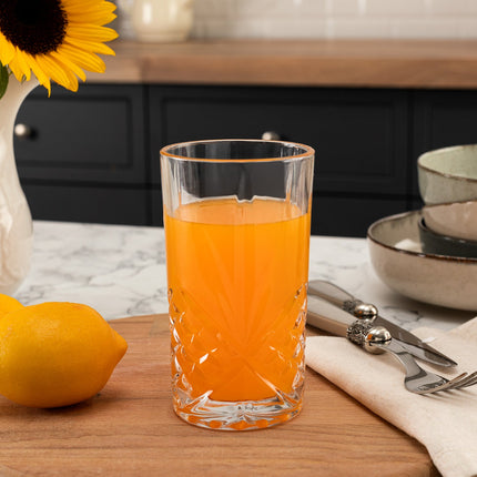 Aron 4-Piece Beverage Glass Set 370ml Bright Design