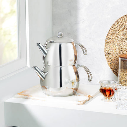 Karlotte Large Stainless Steel Teapot Set