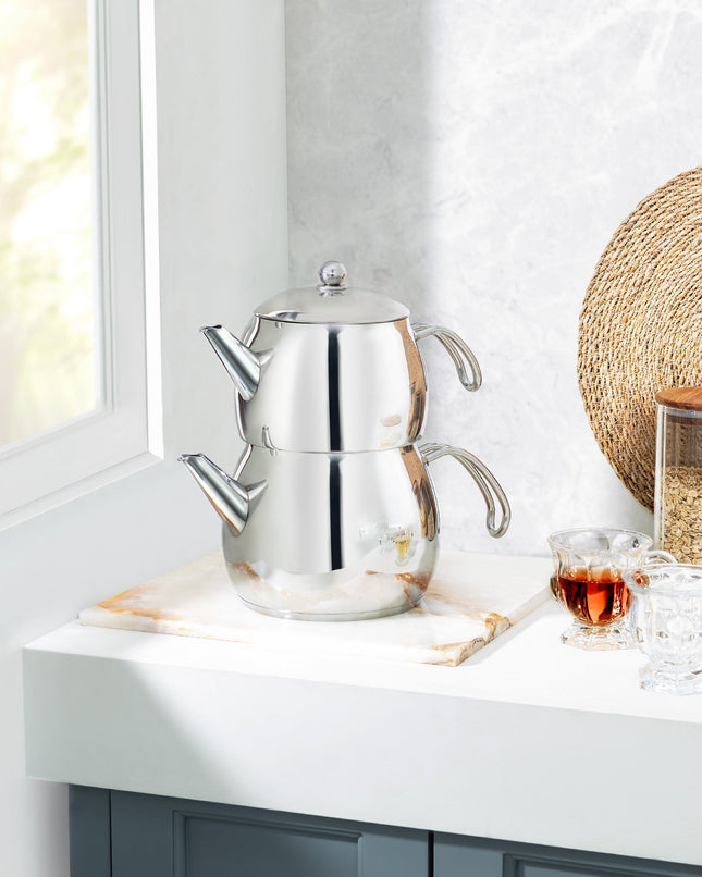 Karlotte Large Stainless Steel Teapot Set