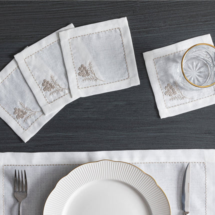 Gardenia Light Gold Coaster Set – 4 Pieces