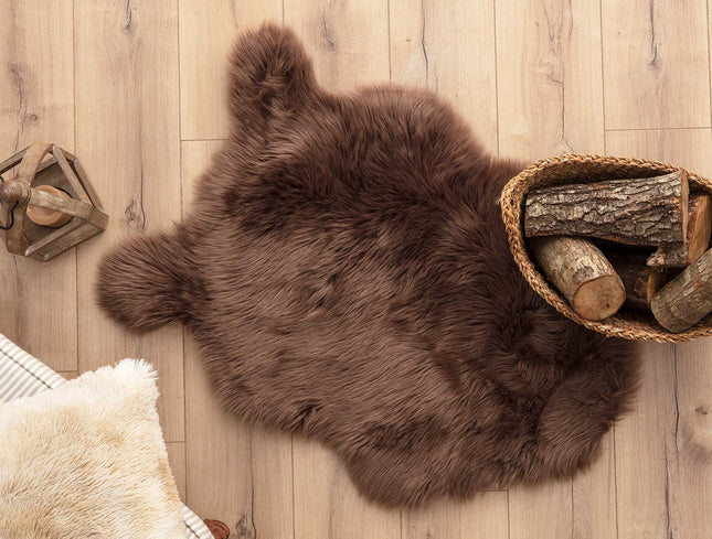 Lili Brown Plush Rug - Ultra Soft Comfort