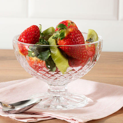Audrey 2-Piece Glass Bowl Set with Decorative Feet