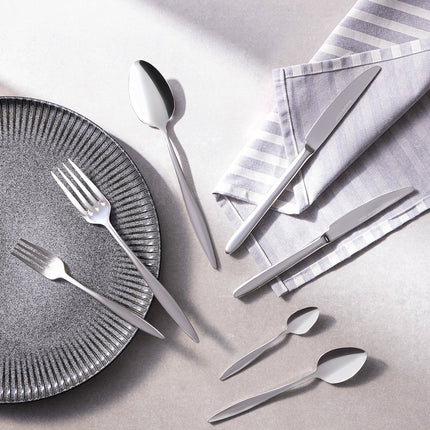 Madame Coco Cameo 42-Piece Silver Cutlery Set