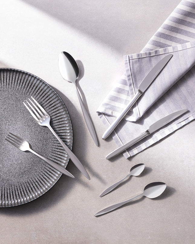 Madame Coco Cameo 42-Piece Silver Cutlery Set