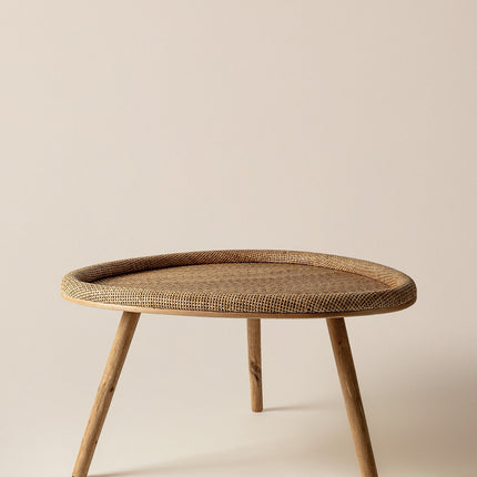 Belda Natural Rattan Coffee Table - Modern Organic Design