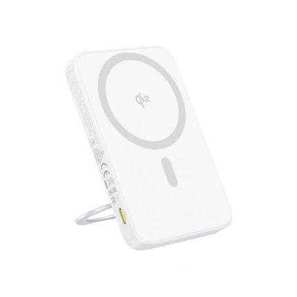 Baseus PicoGo Magnetic Power Bank with Foldable Stand - 5000mAh Capacity - Qi2 Certified Wireless Charging - 15W MagSafe Compatible - 20W Wired Fast Charge - Compact Portable Design
