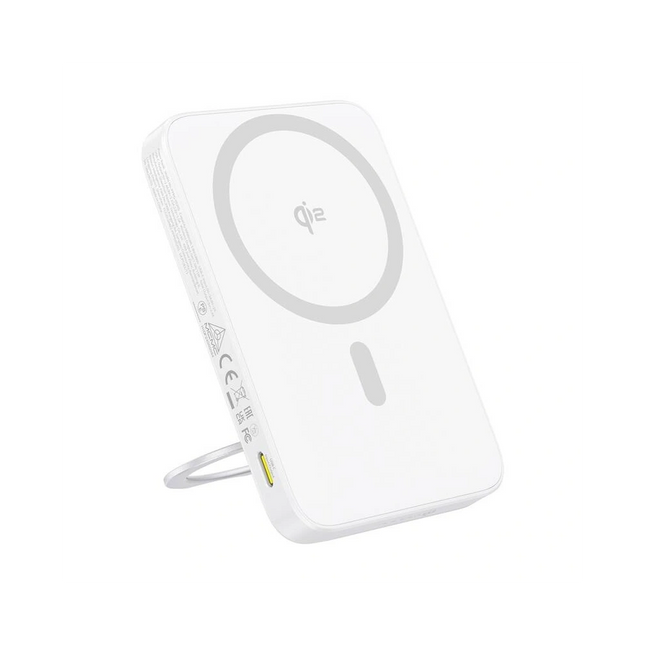 Baseus PicoGo Magnetic Power Bank with Foldable Stand - 5000mAh Capacity - Qi2 Certified Wireless Charging - 15W MagSafe Compatible - 20W Wired Fast Charge - Compact Portable Design