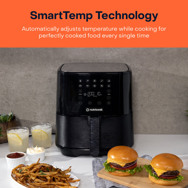 قلاية هوائية NUTRICOOK Air Fryer 2 | سعة 5.5 لتر | تقنية SmartTemp - أسود قلاية هوائية NUTRICOOK Air Fryer 2 | سعة 5.5 لتر | تقنية SmartTemp - أسود