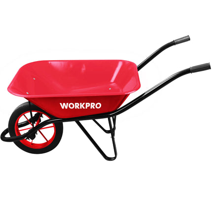 WORKPRO 65L Steel Wheelbarrow