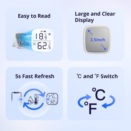 SNZB-02D SONOFF SNZB-02D Zigbee LCD Smart Temperature Humidity Sensor