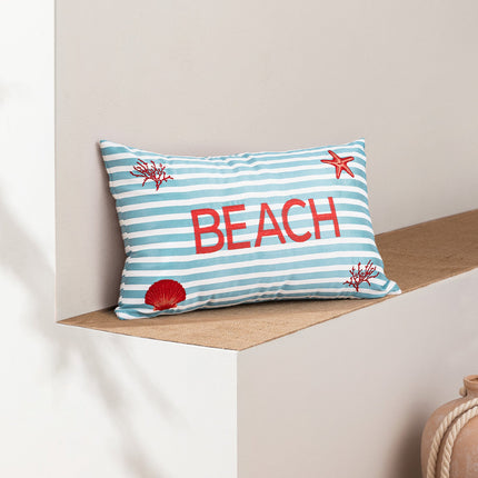 Beacher Blue Cushion Cover – Plush Soft Textured Decor