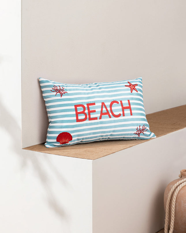 Beacher Blue Cushion Cover – Plush Soft Textured Decor