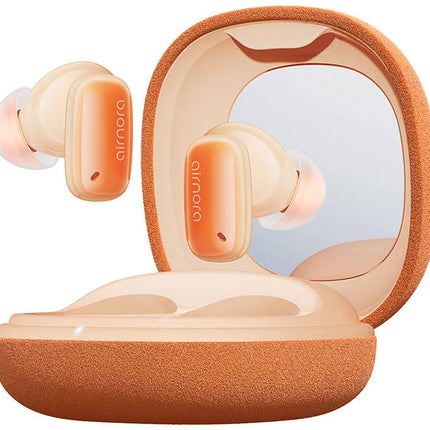 Baseus AirNora 2 TWS Wireless Earphones - Active Noise Cancellation (ANC) - Spatial Audio - Built-in Mirror Case - Bluetooth 5.3 - 30 Hours Playtime - Fast Charging - Comfort Fit for Smaller Ears