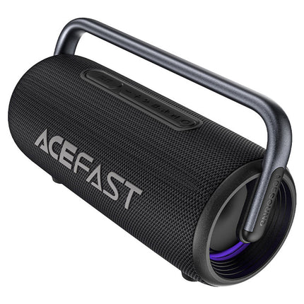 Acefast K2 Pro Portable Bluetooth 5.4 Speaker, 120W Peak Power (2x50W + 2x10W), 360° Hi-Fi Stereo Sound, IPX6 Waterproof, RGB Dynamic Lighting, 15 Hours Playtime - Black