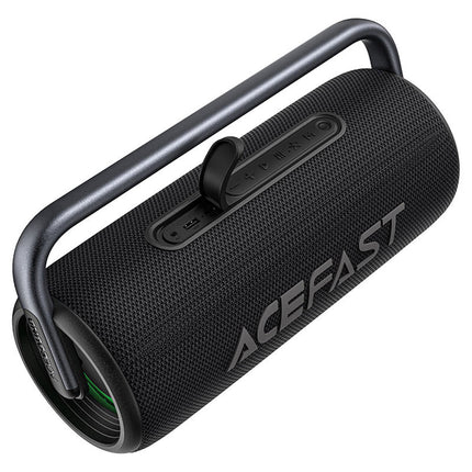 Acefast K2 Pro Portable Bluetooth 5.4 Speaker, 120W Peak Power (2x50W + 2x10W), 360° Hi-Fi Stereo Sound, IPX6 Waterproof, RGB Dynamic Lighting, 15 Hours Playtime - Black