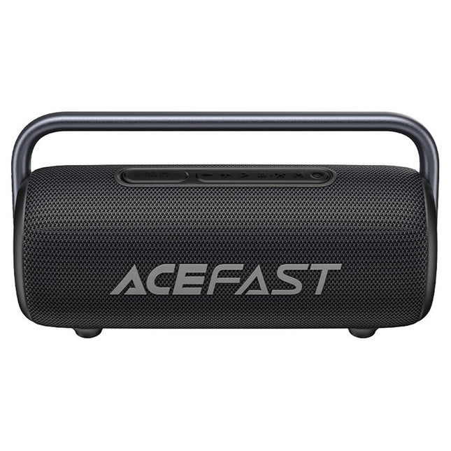 Acefast K2 Pro Portable Bluetooth 5.4 Speaker, 120W Peak Power (2x50W + 2x10W), 360° Hi-Fi Stereo Sound, IPX6 Waterproof, RGB Dynamic Lighting, 15 Hours Playtime - Black