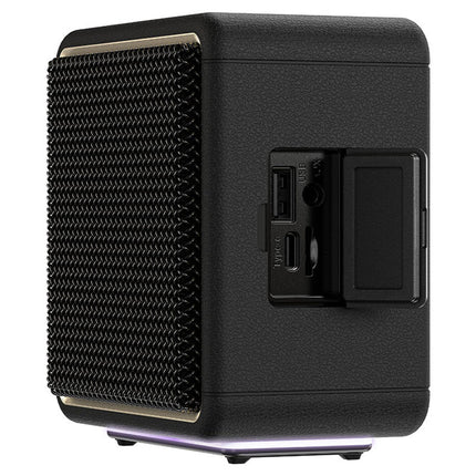 Acefast K3 Nano Portable Bluetooth 5.4 Speaker, 46W Peak Power (30W + 16W), IPX6 Waterproof, RGB Dynamic Lighting, 12 Hours Playtime, DSP Sound Processor - Black
