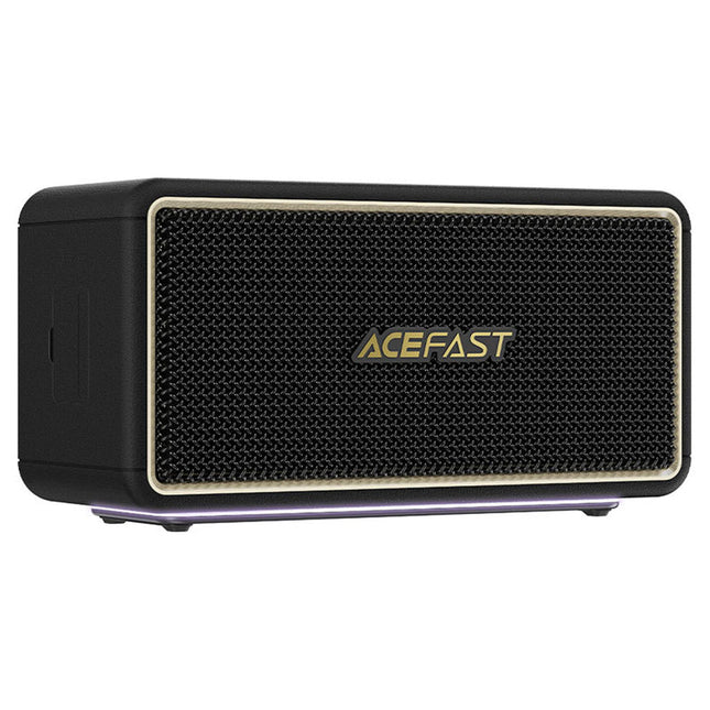 Acefast K3 Ultra Outdoor Bluetooth 5.4 Speaker, 120W Peak Power, Deep Bass, IPX6 Waterproof, 15 Hours Playtime, RGB Light Show, Power Bank Function - Black