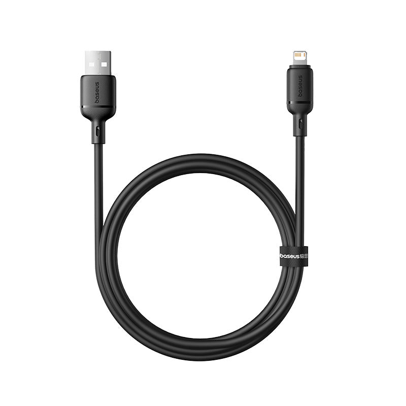 كابل باسوس سيلكي (Baseus Silky Series) - من USB إلى iPhone - تيار 2.4 أمبير - ملمس سيليكون ناعم - مقاوم للتشابك - حماية ذكية للبطارية كابل باسوس سيلكي (Baseus Silky Series) - من USB إلى iPhone - تيار 2.4 أمبير - ملمس سيليكون ناعم - مقاوم للتشابك - حماية ذكية للبطارية