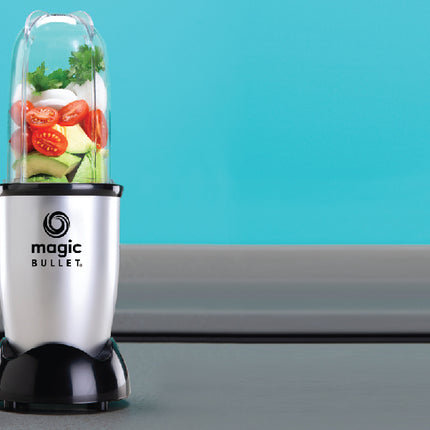 MB4-0612 nutribullet Magic Bullet, Multi-Function High-Speed Blender, Black/Silver, 4 Piece Set, MB4-0612