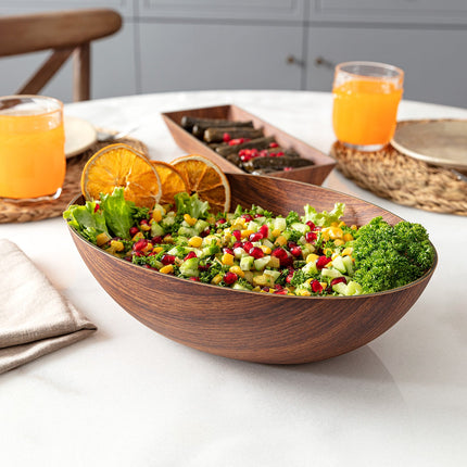 Lyon Oval Bowl - Natural Texture Serving Dish