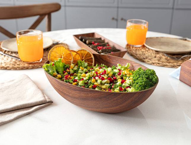 Lyon Oval Bowl - Natural Texture Serving Dish
