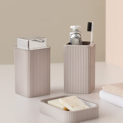 Kelly 3-Piece Bathroom Set - Light Coffee Accessories