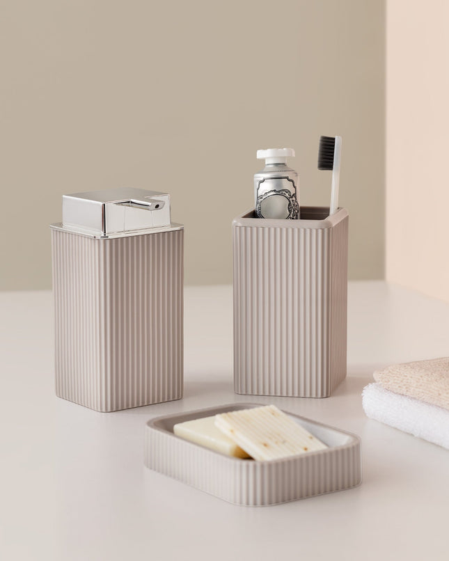 Kelly 3-Piece Bathroom Set - Light Coffee Accessories