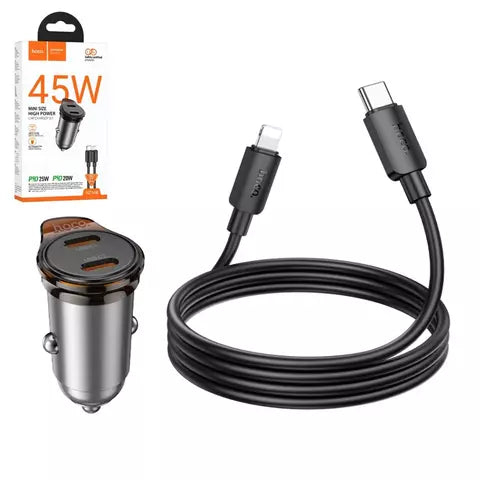 Hoco NZ16B Rigorous 45W Dual USB-C Car Charger