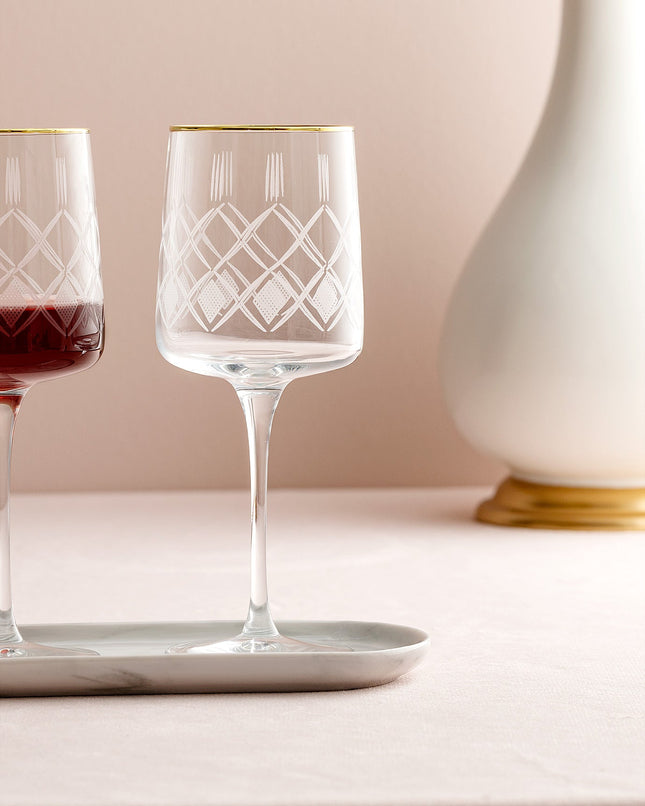Musette Allure Gold Wine Glasses Set of 4 - 320ml