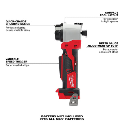Milwaukee M18 Cable Stripper Kit with 17 CU THHN/XHHW Bushings