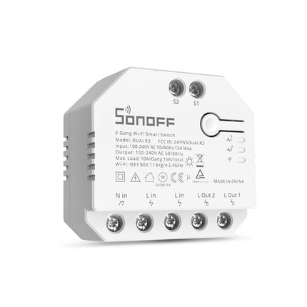 DualR3 Lite SONOFF DUALR3/DUALR3 Lite Dual Relay Two Way Power Metering Smart Switch