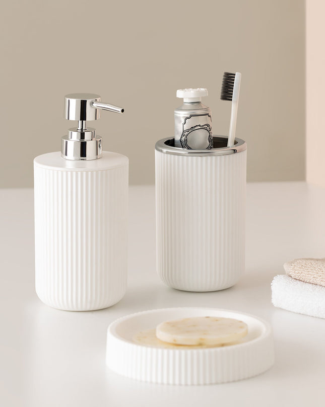 Martre Chrome Lautre 3-Piece Bathroom Set - Ecru
