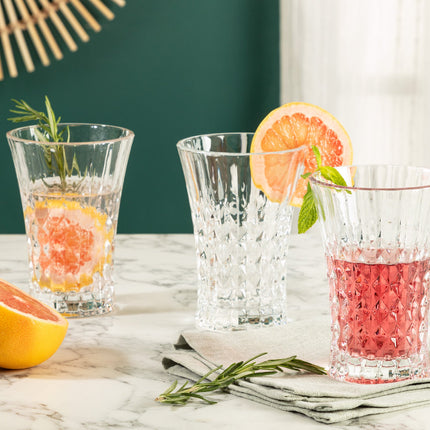 Stephanie 4-Piece Crystal-Inspired Drink Glass Set