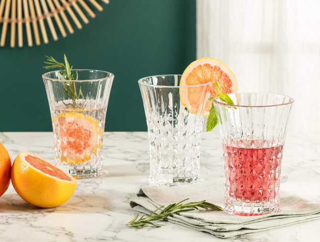 Stephanie 4-Piece Crystal-Inspired Drink Glass Set