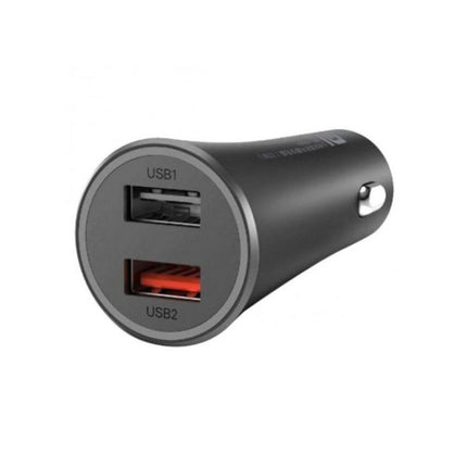 شاحن سيارة شاومي (Xiaomi) بقدرة 37 واط بمنفذين USB-A - شحن سريع فائق مع إضاءة LED وحماية ذكية