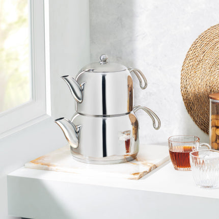 Azura Large Stainless Steel Teapot Set – Premium Quality