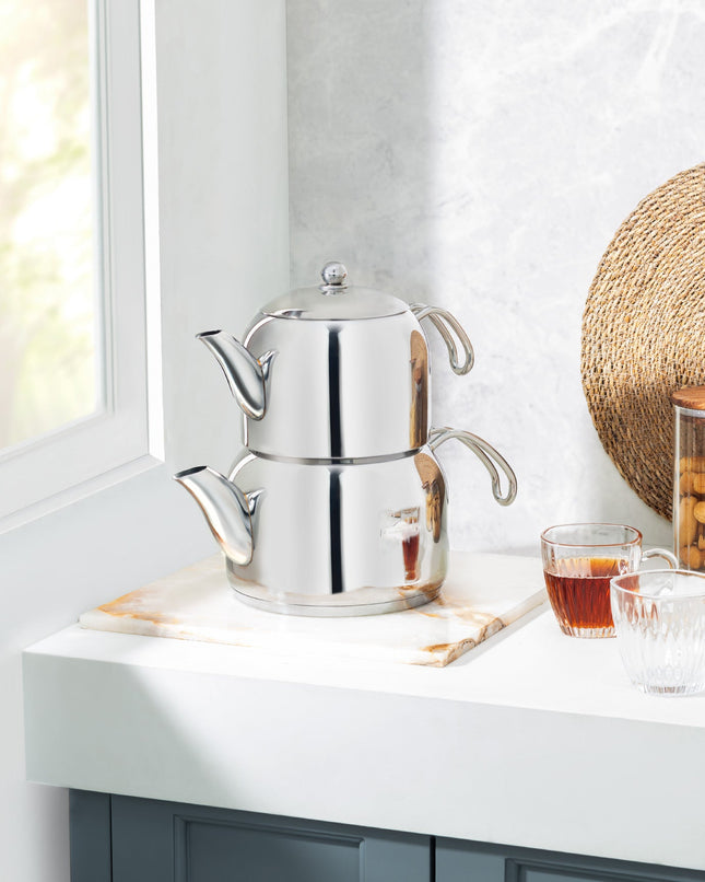 Azura Large Stainless Steel Teapot Set – Premium Quality