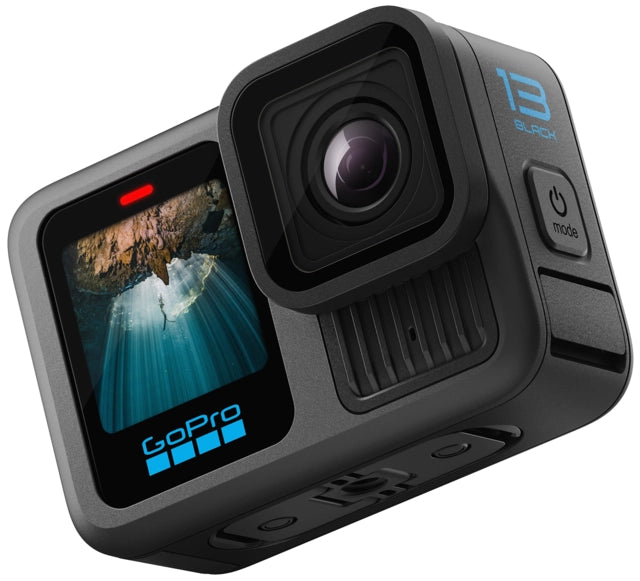 كاميرا قو برو (GoPro HERO13 Black) حزمة العرض الخاص - فيديو 5.3K60 - صور 27 ميجابكسل - مانع اهتزاز HyperSmooth 6.0 - تشمل بطاقة ذاكرة سان ديسك 64 جيجابايت وملحقات إضافية