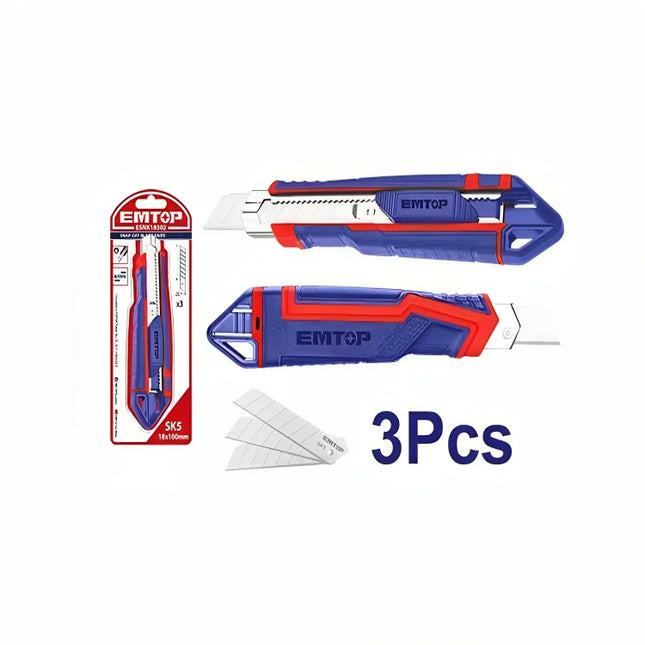 EMTOP ESNK18302 Plastic scalpel with 3 blades
