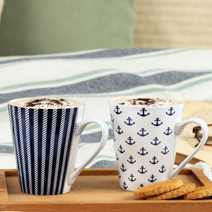 Maena Coolie Blue Mug Set of 2 - Ethnic Modern Design