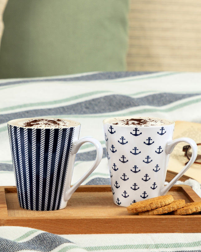 Maena Coolie Blue Mug Set of 2 - Ethnic Modern Design