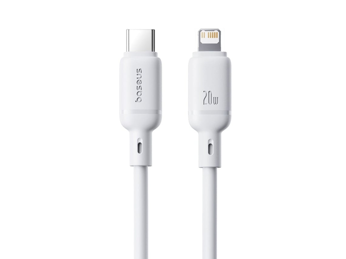 كابل باسوس سيلكي (Baseus Silky Series) للشحن السريع - من USB-C إلى iPhone - قوة 20 واط - ملمس سيليكون ناعم - مقاوم للتشابك - طول 1 متر كابل باسوس سيلكي (Baseus Silky Series) للشحن السريع - من USB-C إلى iPhone - قوة 20 واط - ملمس سيليكون ناعم - مقاوم للتشابك - طول 1 متر