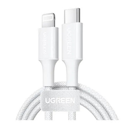 Ugreen USB-C to Lightning Braided Cable 1m White