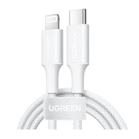 Ugreen USB-C to Lightning Braided Cable 1m White