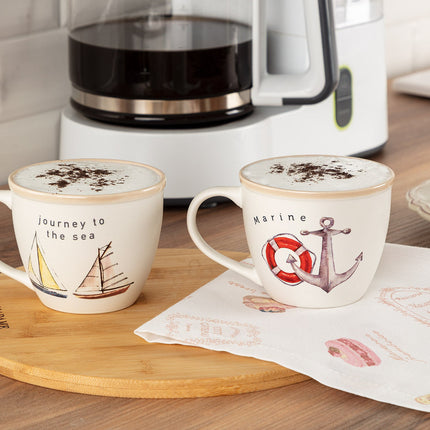 Marine Jardin 2-Piece Ceramic Mug Set 240ml
