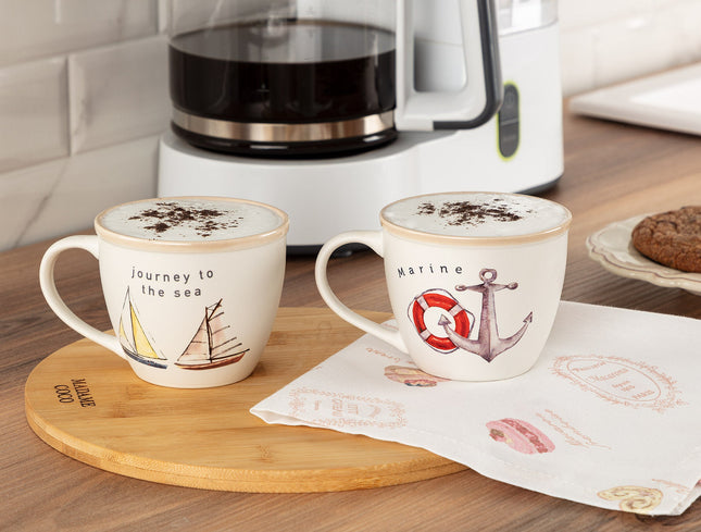 Marine Jardin 2-Piece Ceramic Mug Set 240ml