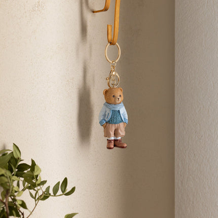 Voir Bear Keychain Beige Blue - Cute Accessory